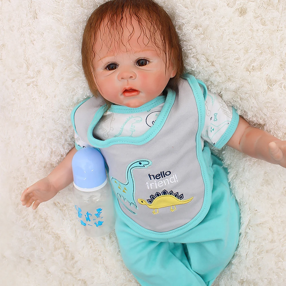 Кукла NPK Bebe reborn 20 &quot48 см силиконовая кукла ручной работы для новорожденных
