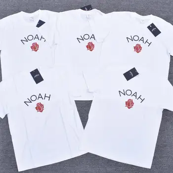 

NOAH ROSE LOGO TEE Rose Graphic T-shirt Men Women Couple Clothes Harajuku Streetwear hip hop Casual Top Short sleeve Tee tShirt