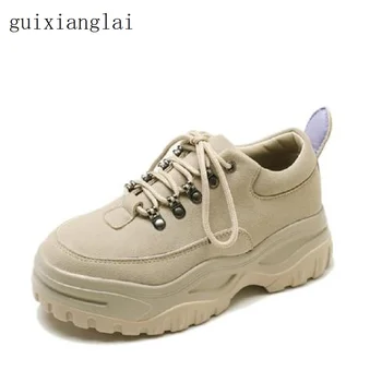 

2019 spring and autumn new version ulzzang wild casual shoes thick-soled muffin casual sports shoes women