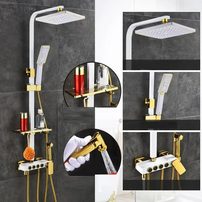 Douchette Banheiro Choveiro Columna Панель Conjunto De углублённые встраиваемые Preto Duschset Chuveiro Eletrico душ Ducha Ванная комната душа - Цвет: Number 10