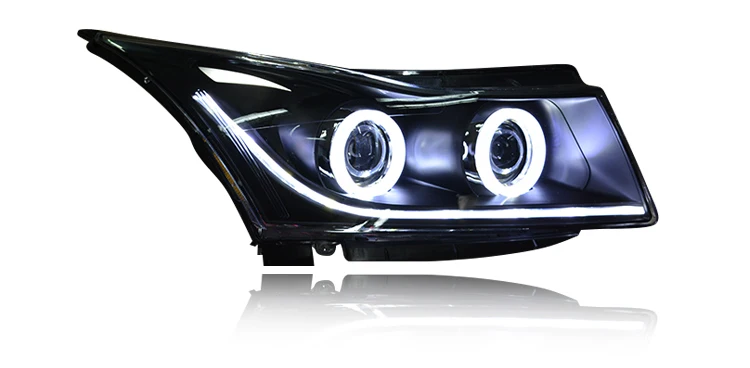 Автомобильный Стайлинг головная лампа для Cruze led фары 2009- angel eye led drl HID комплект Биксеноновые линзы ближнего света