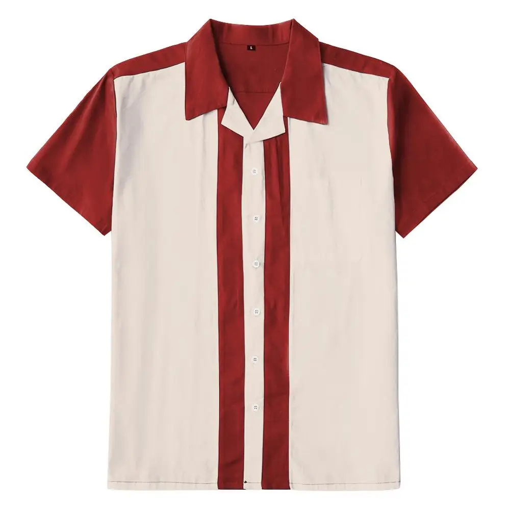 mens red short sleeve dress shirt