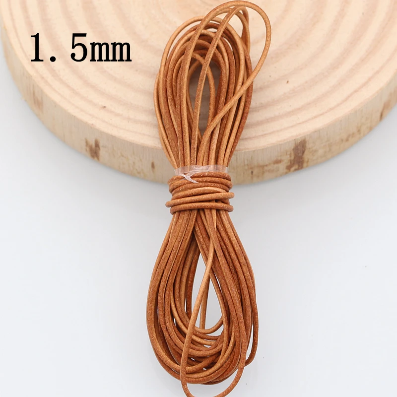 Leatheccraft DIY ручной работы кожаный шнур из воловьей кожи основные цвета браслет ожерелье багаж поводок для домашних животных плетеная веревка 5 метров