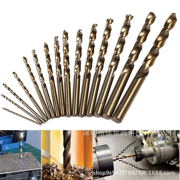 

15pcs HSS Cobalt Drill Bits 1.5-10mm For Metal Wood Working M35 Co Steel Straight Shank Twist Drill Bit