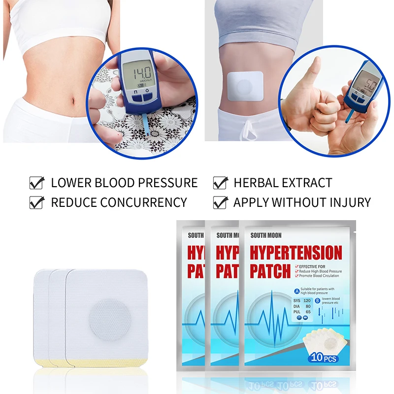 High Blood Pressure Patch 10/30/50/80pcs Hypertension Patch Control High Blood Pressure Medical Plaster Herbal Balance Lower Blood Glucose Treatment