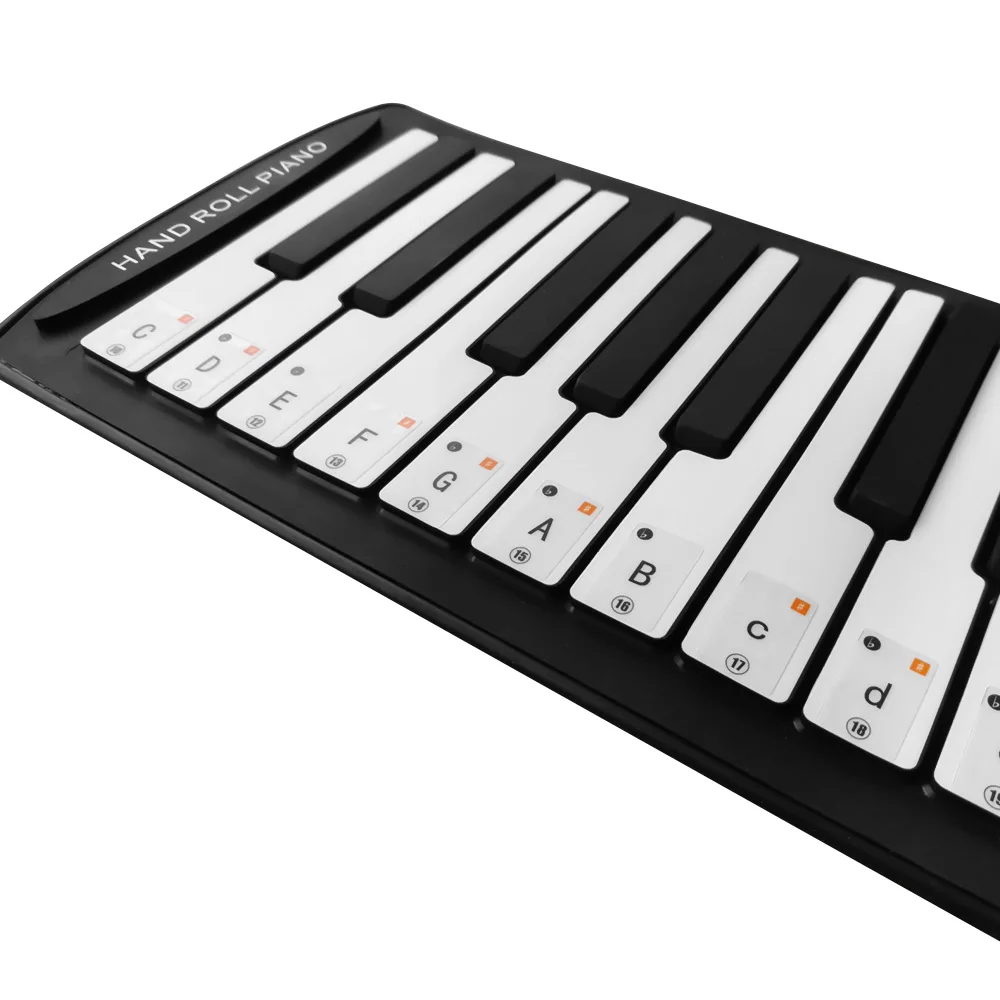 

Transparent Piano Keyboard Music Note Stickers Removable for 37/ 49/ 61/ 88 Key Keyboards for Kids Piano Practice