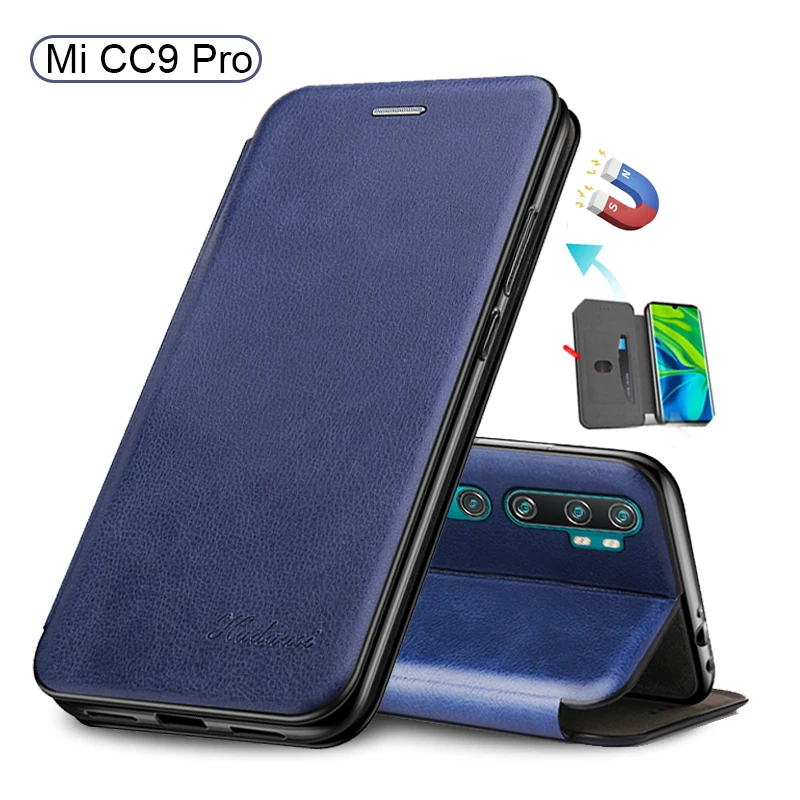 Флип чехол для Xiaomi CC9 Pro Note 10 A3 кожаный магнитный Redmi 8T 8 тонкий Чехол книжка