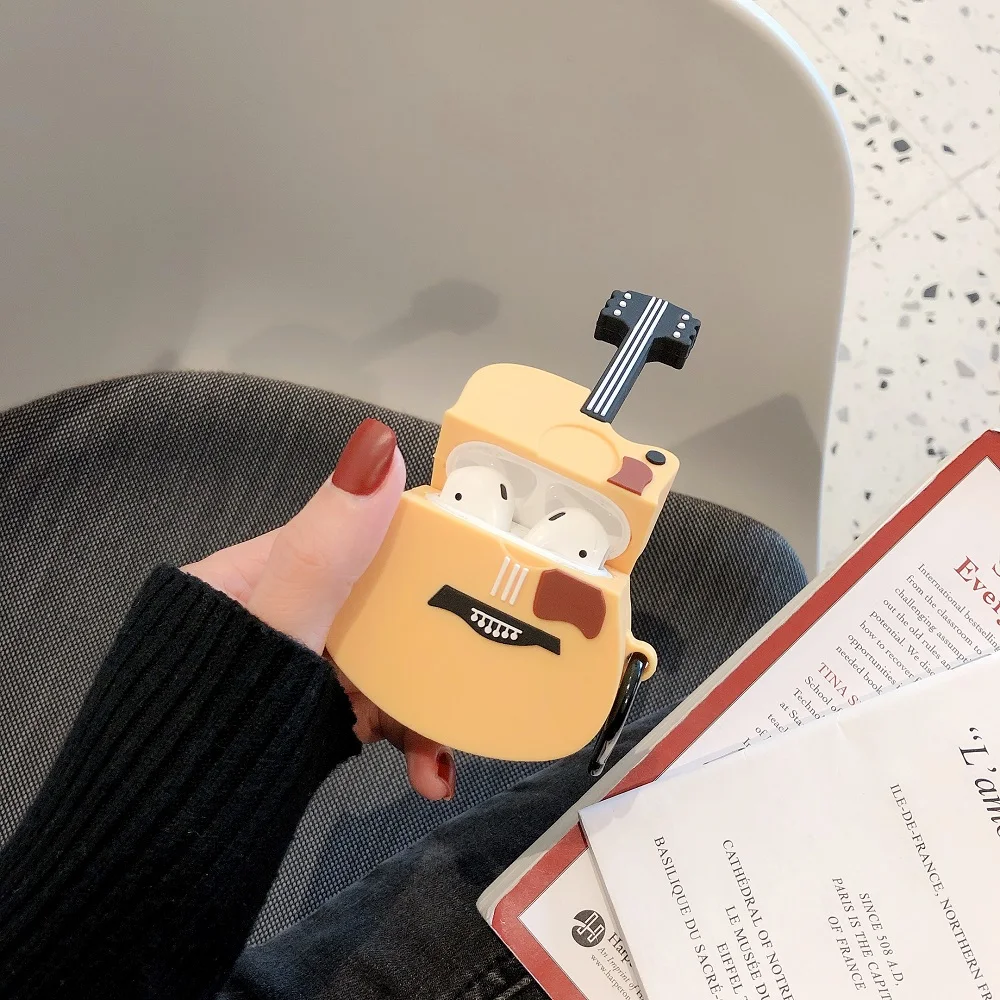 豪華なバイオリンケース Airpods ため 1 2 3 ワイヤレス Bluetooth ヘッドセットかわいいシリコンケース Apple の Airpods プロとフック イヤホン用アクセサリー Aliexpress