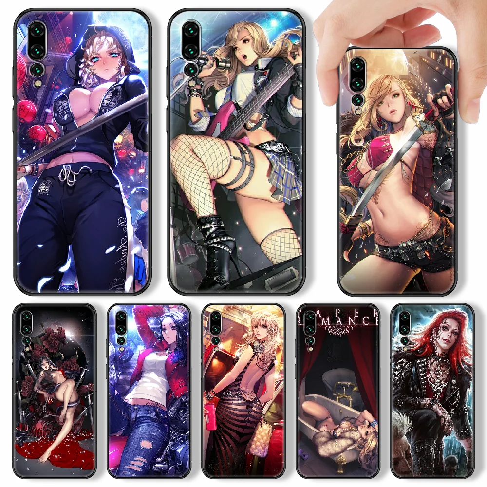 Модный чехол для телефона с принтом JOKER game Huawei P Mate P10 P20 P30 P40 10 20 Smart Z Pro Lite черный