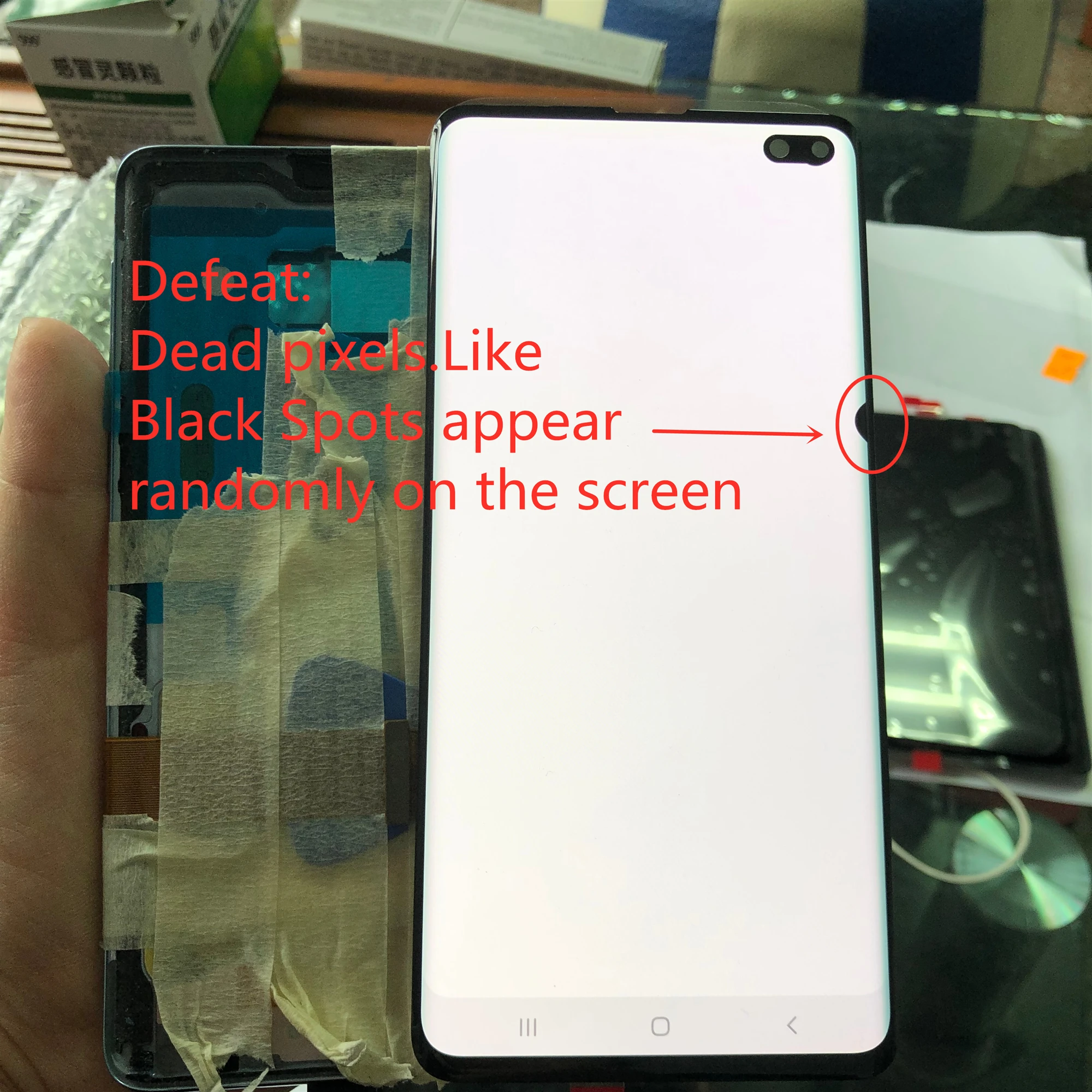 Жк дисплей Amoled S10Plus с рамкой для SAMSUNG Galaxy S10 + Plus G9750 сенсорный экран дигитайзером в
