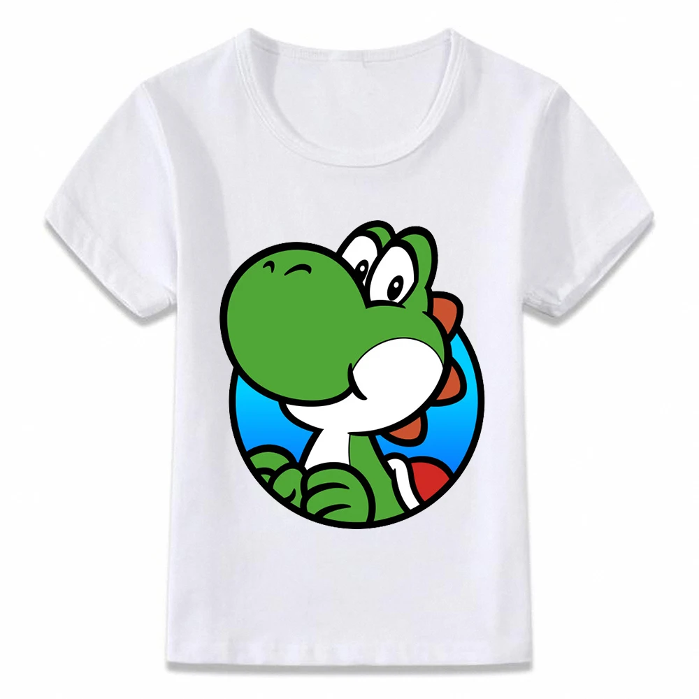 Детская одежда футболка Yoshi, футболка с карманом для мальчиков и девочек, футболки для малышей - Цвет: 2Z011U