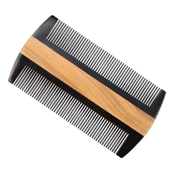 

1PC Anti-Dandruff Dust Comb Green Ebony Horn Beard Comb