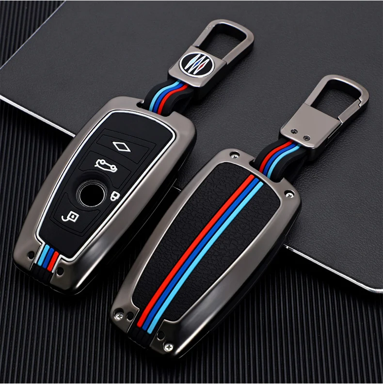 In Lega di zinco di Chiave Dell'automobile Della Copertura Della Cassa Borsette Per BMW F10 F20 F30 X3 X4 M3 M4 E34 E90 E60 E36 F25 G30 F111 3 5 7 Serie X5 X6 Accessori - H3e6c208998114c51adfe92b39e296788H