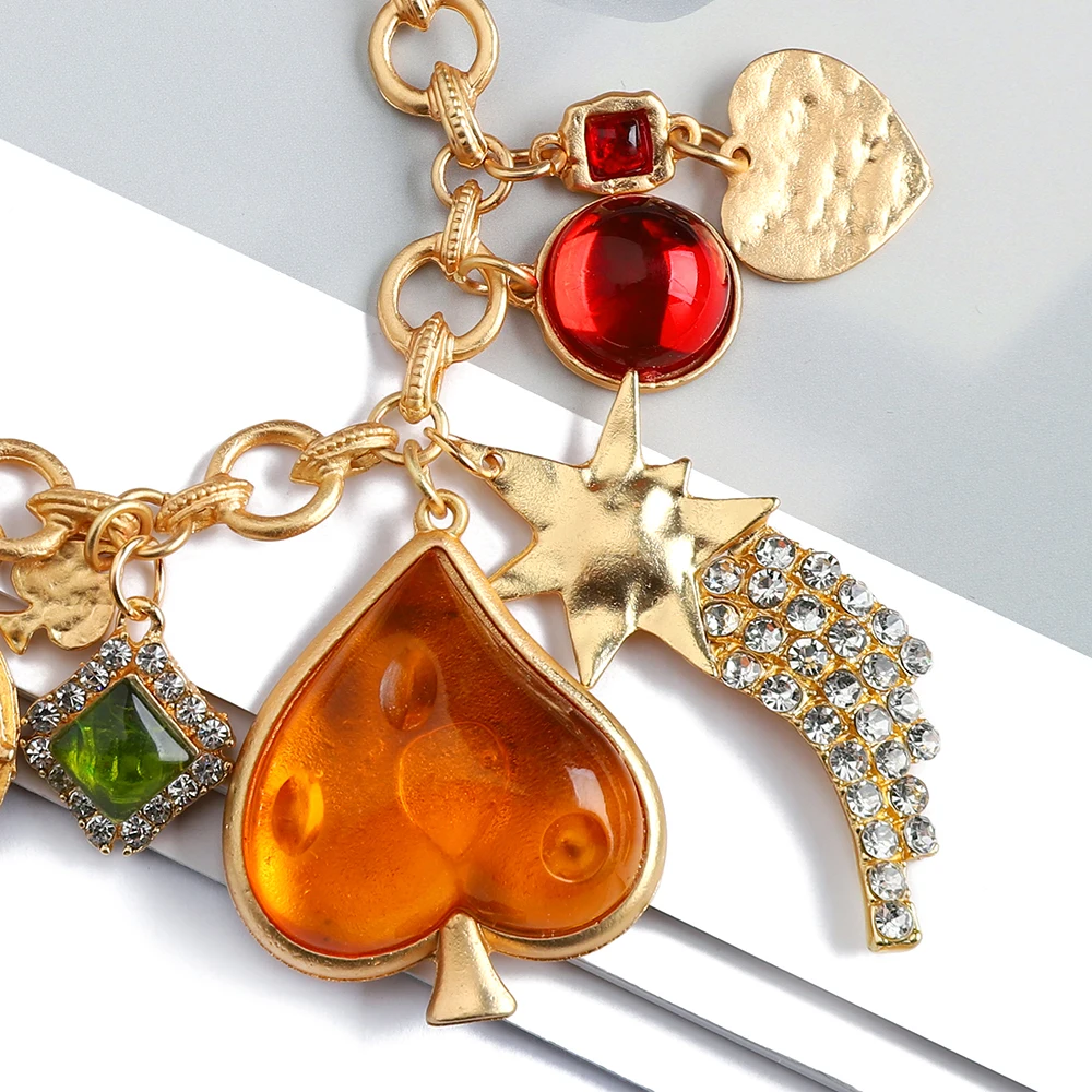 Bracelet Jewelry Friendship Bracelets For Women Girl Metal Heart Crystal Bracelet