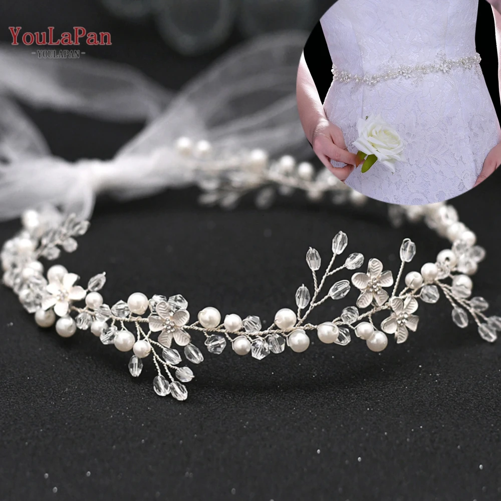 YouLaPan-cinturones para vestidos de mujer, cinturones de boda brillantes para mujer, cinturón novia Delgado, cinturones de vestido de flores, SH347 - AliExpress Bodas