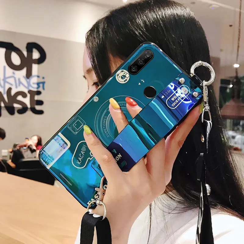 Funda Huawei P30 Lite Bumina - Tipo Cartera, Diseño Tigre Relieve, Azul, Soporte Magnético