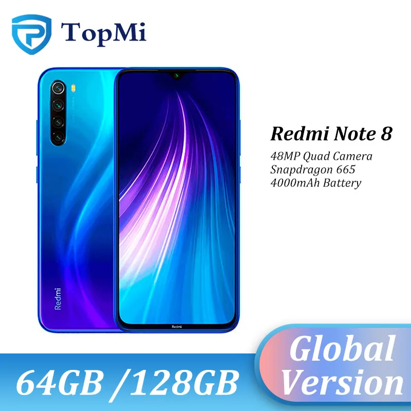 Глобальная версия Xiaomi Redmi Note 8 4GB 128GB ROM / 64 ГБ смартфон с 48MP Quad Camera Snapdragon 665 6 3 &quotFHD +