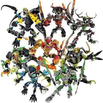 

Bionicle Hero Factory 6 Marines Ekimu Msdk Maker Tahu Uniter Fire Umarak Destroyer Pohatu Uniter Storm Figure Building Block Toy