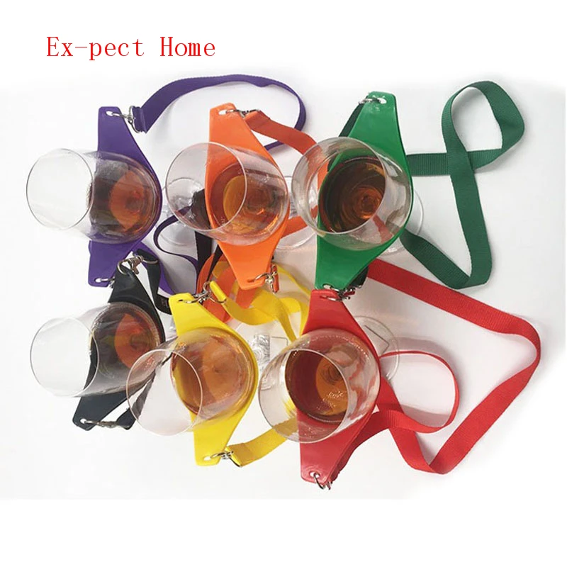 Portable Wine Sling Yoke Glass Holder Support Strap for Birthday Party Gift Es 