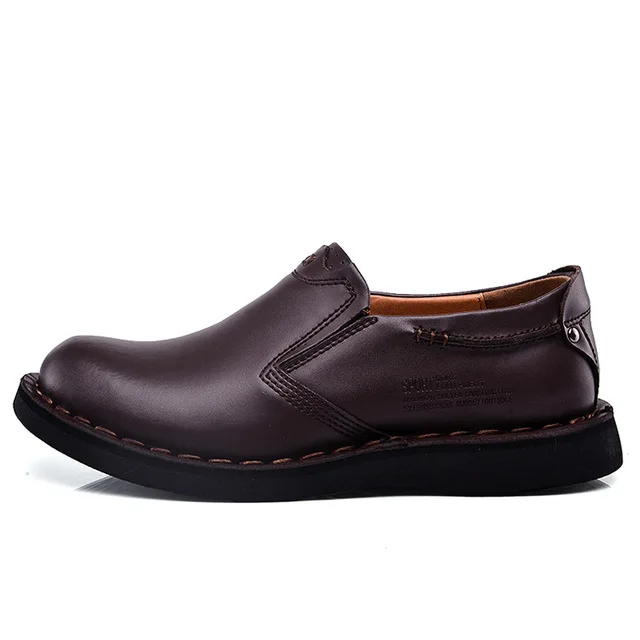 

IPCCM Handmade Leather Loafers Men's Sets Of Feet Breathable Fashion Trend Casual Spring Driving Flat Shoes Slip Wear