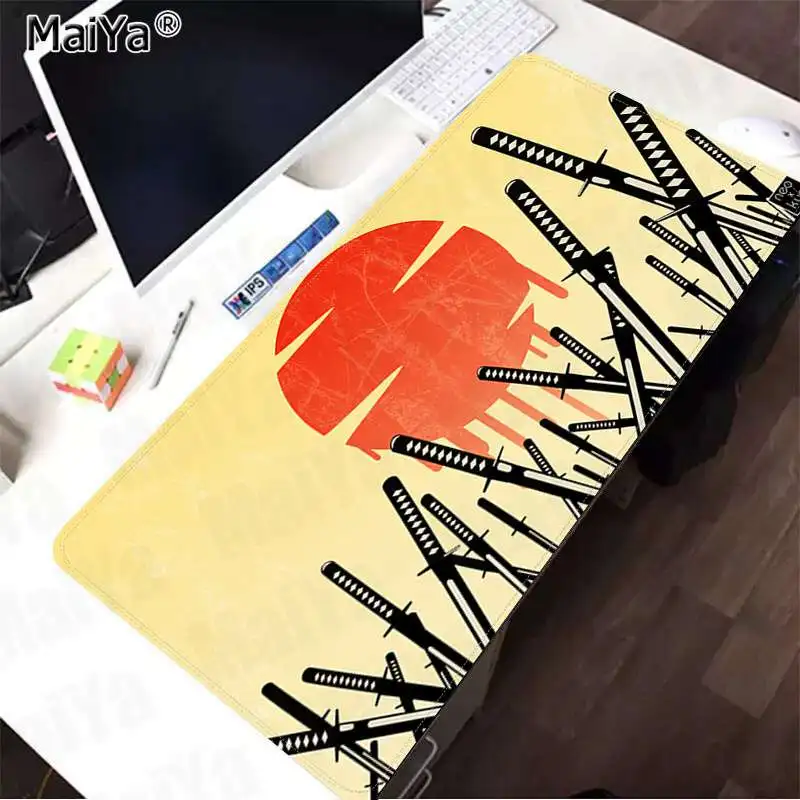 Maiya свои собственные коврики японский меч самурая Champloo офисные мыши геймер мягкий коврик для мыши большой коврик для мыши клавиатуры