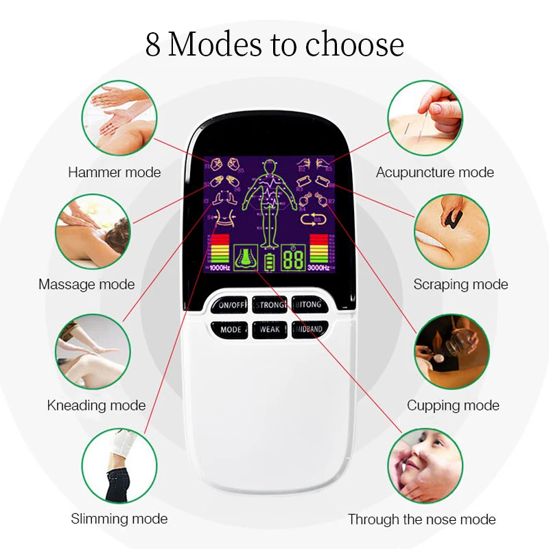 Tens Unit Массажер для облегчения боли Электронный Импульсный массаж EMS стимуляция