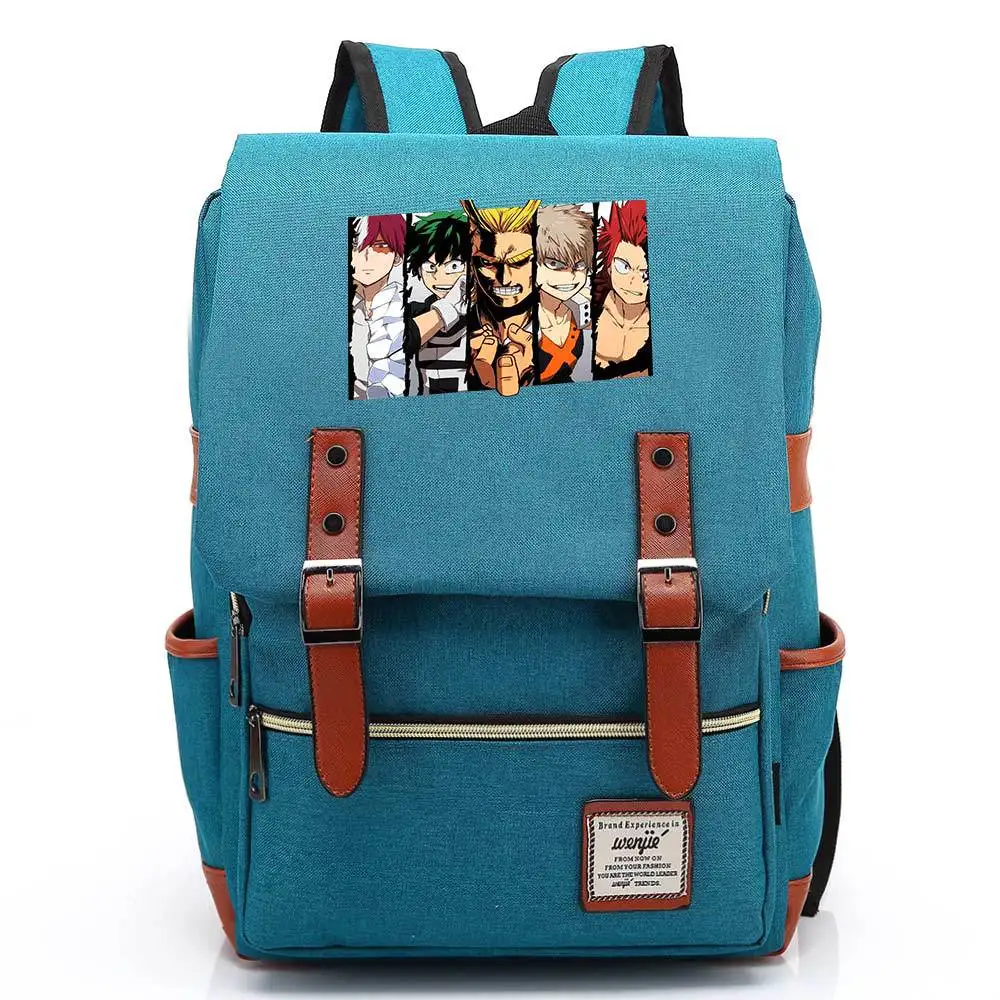My Hero Academy элегантные брезентовые школьные рюкзаки Bookbag аниме женский милый рюкзак большой дорожный рюкзак мужской нейлоновый рюкзак для ноутбука