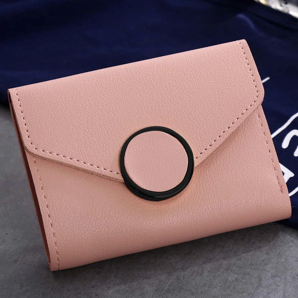 

Fashion Wallets Charming Nice Simple Short Wallets Matte Pu Leather Hasp Coin Purse Handbag Billeteras Para Mujer 815