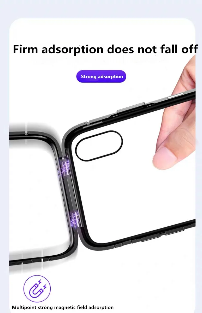 360 магнитный металлический чехол для телефона iphone 7 8 6 Plus Двойное боковое стекло для iphone X XR XS MAX 6 6S plus 9H закаленное стекло чехол