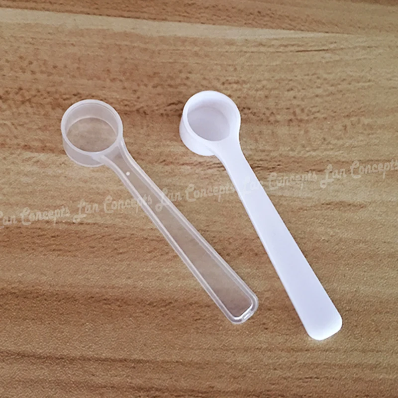 1.5g 3ml Micro Lab Plastic Scoop 1.5 gram PP Measuring Spoon For Powder  Liquid - white 100pcs/Lot Free Shipping