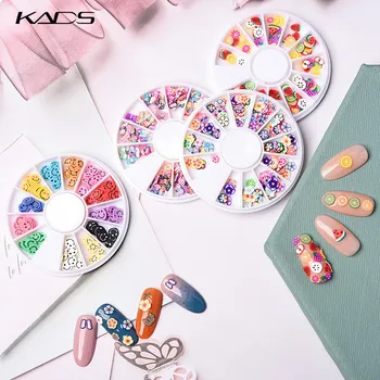 

KADS 3D Thin Fruit Slices Sticker Polymer Clay Tiny Flower Butterfly Designs Slice Nail Art Decoration DIY Nail Art Tips Wheel