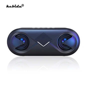 

kebidu 6D Stereo Sound Portable Bluetooth 5.0 Speaker 10W Wireless Loudspeaker Outdoor Speaker Support TF Card/usb Drive/AUX