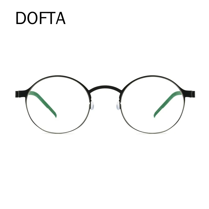 DOFTA очки оправа для мужчин ручной работы винтажные круглые Безвинтовые очки Оптические очки по рецепту женские брендовые дизайнерские 7005