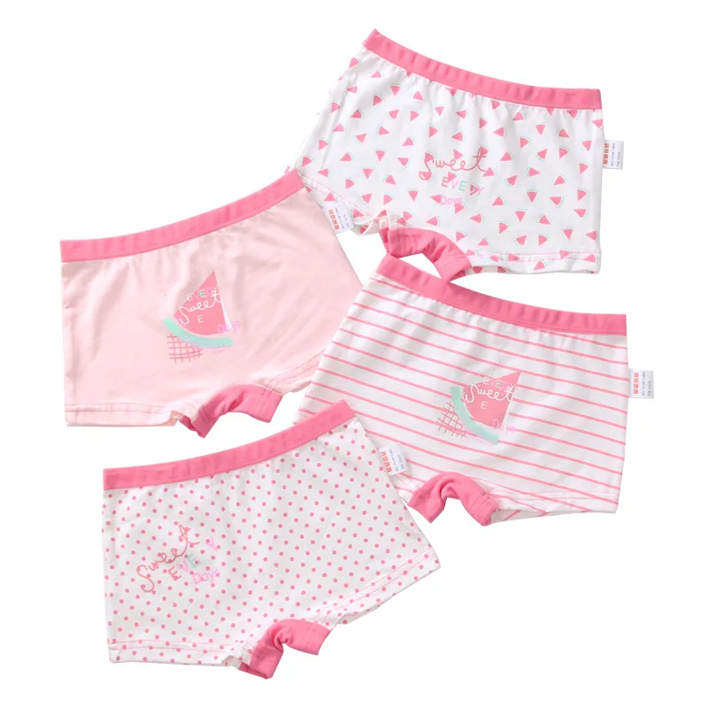Ropa interior de algodón para niños de 3 a 12 años, Bóxer, calzoncillos bonitos para bebés, 4 unidades/lote