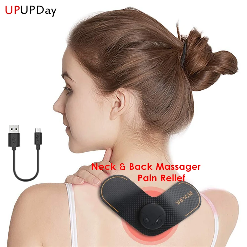 EMS Neck Massager Smart Cervical Spine Massager For Shoulder Waist Health Care Electric Back TENS Machine Shiatsu Acupuncture