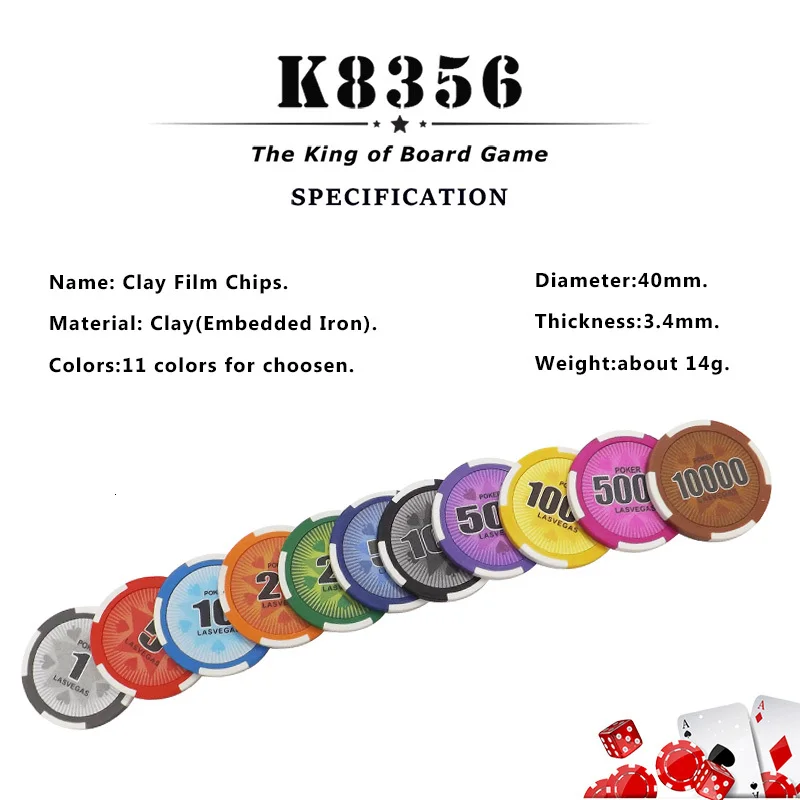 K8356 25 шт./лот 14 г настольная игра глиняная пленка чипы монеты баккарат Техасский Холдем маджонг двойной цвет Корона глина покерные игровые чипы