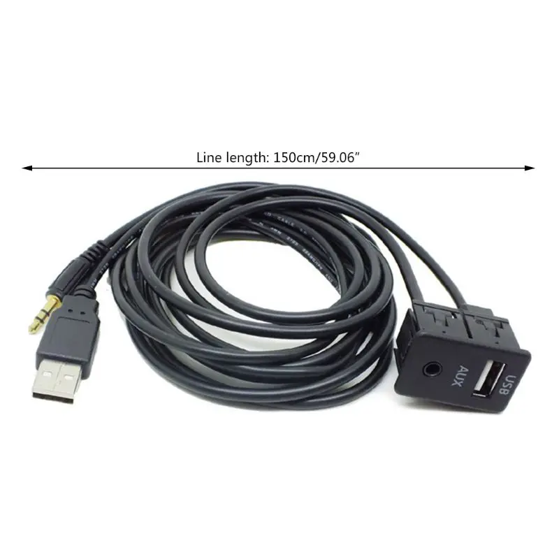 2021 новинка 1 5 м автомобильный утопленный кронштейн USB порт Панель 3 мм AUX