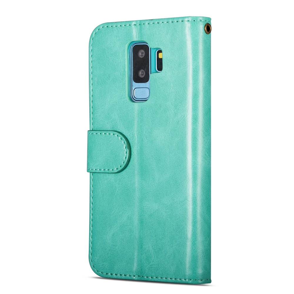 Для samsung Galaxy S10 S9 S8 Plus 5G S7 S6 Edge S10e чехол из телячьей кожи с задней застежкой складной чехол-подставка для телефона