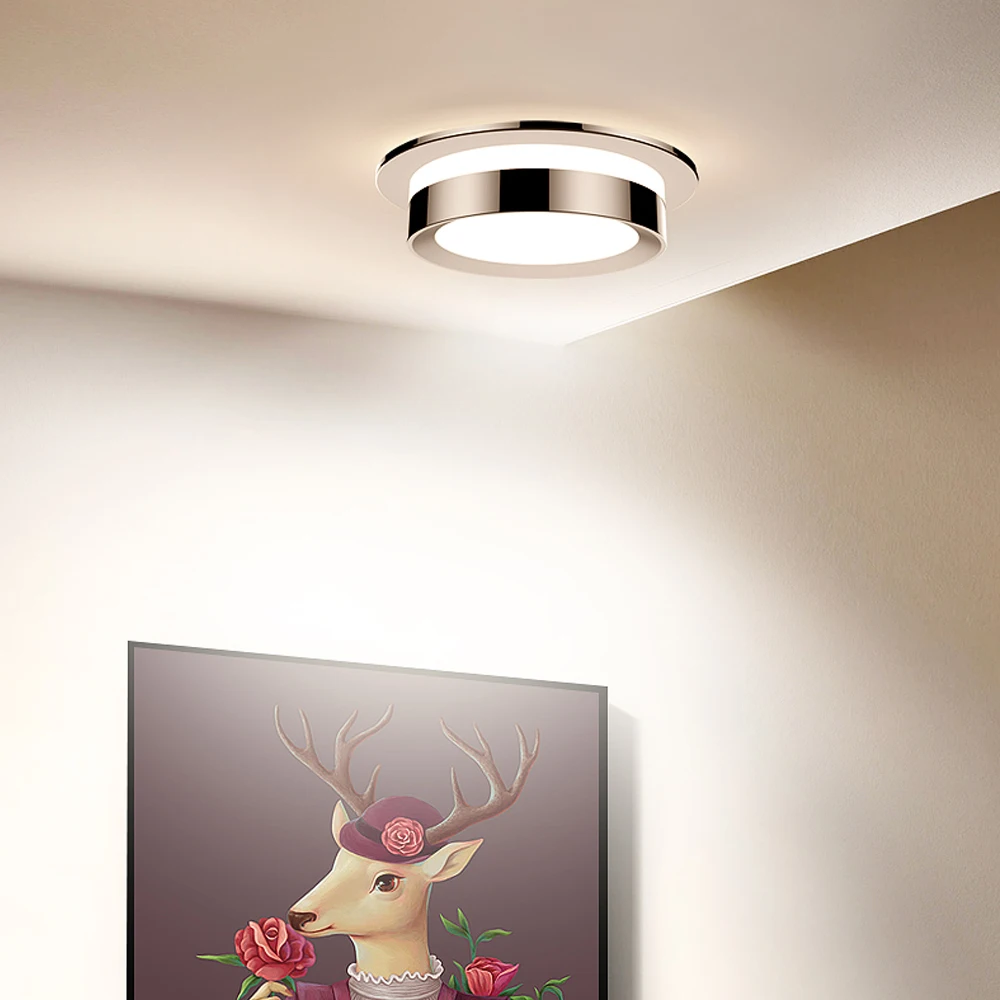 Chrome Round Recessed LED Ceiling Light 4