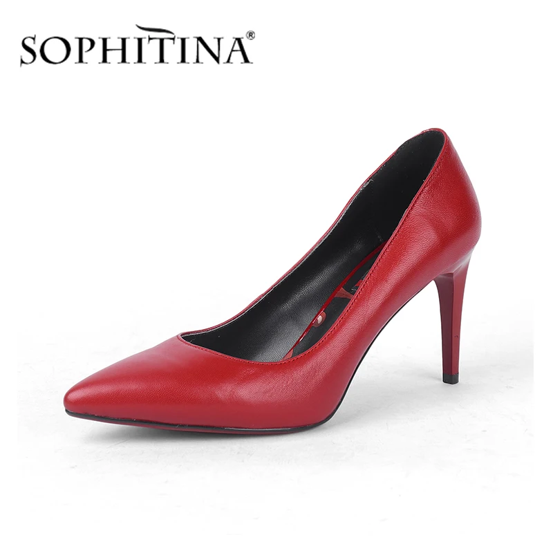 Новые модные женские туфли SOPHITINA офисные однотонные высококачественные из