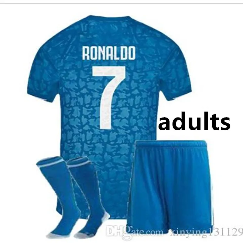 19 20 взрослых комплект+ носки juve футбол Джерси BUFFON Dybala DE LIGT Ramsey Ronaldo Kean взрослых Футболка juve майки - Цвет: shirt
