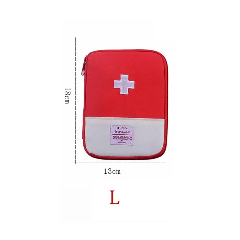 Портативный Открытый аптечка сумка Сумка дорожная упаковка для лекарств аварийный набор сумки маленький медицинский Органайзер для хранения - Цвет: L Red