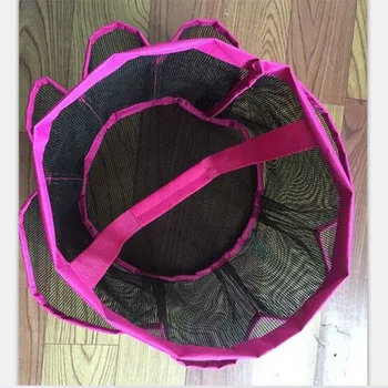 

8 Grid Mesh Personal Hygiene Bag Bathroom Nylon Mesh Storage Bag Portable Travel Wash Bag Multi-Function Swimwear Bag