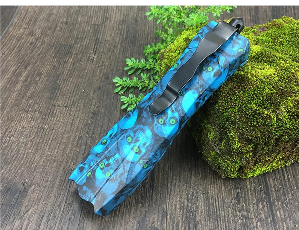 Высокопрочный складной карманный нож с ручкой из углеродного волокна, переносные ножи для улицы, тактические походные ножи, охотничий нож - Цвет: blue