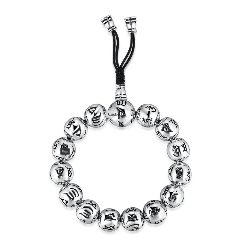 Cigovo бусины, серебряные бусины, ручные струны, бусины Будды, мужские властные, 925 серебро шесть слов истина, мужской ретро браслет