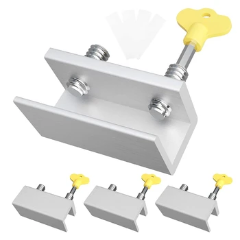 

4 Pack Window Locks Aluminum Alloy Sliding Door Lock for Kids & Pets Window Security Safety Locks Double Window Locks