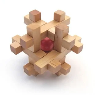 Burr Puzzle Luban Lock серия взрослая развивающая игрушка деревянная игрушка цветной шар Лу бань