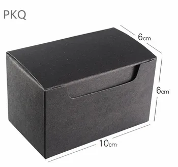 

20Pcs 10x6x6cm Black Cardboard Gift Boxes Blank Kraft Paper Box Small Gift Packaging Box Business Office Supplies
