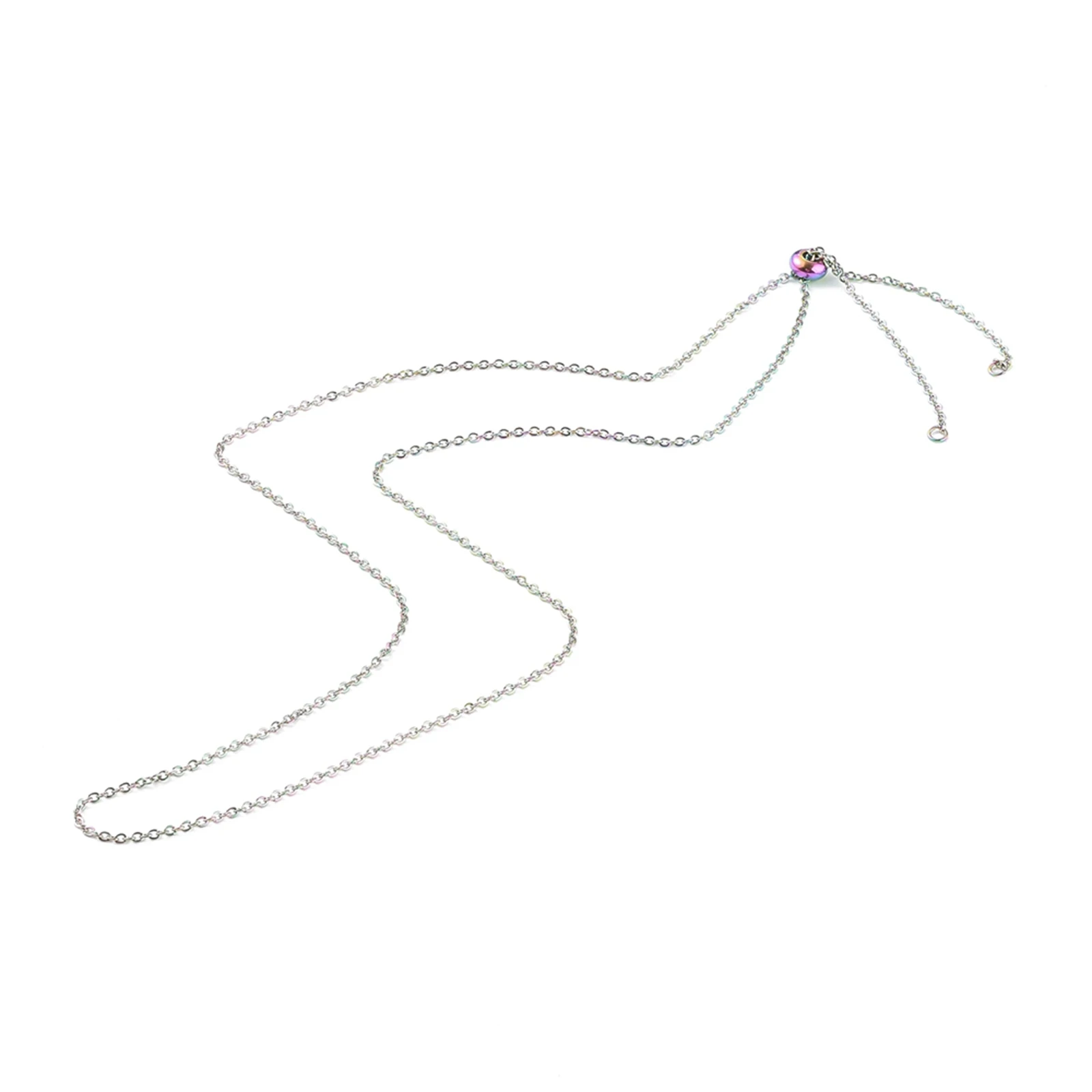 

10Pcs Stainless Steel Slider Necklace Makings Adjustable Cable Chains with Stopper Bead Jewelry Findings Accessories Multi-color
