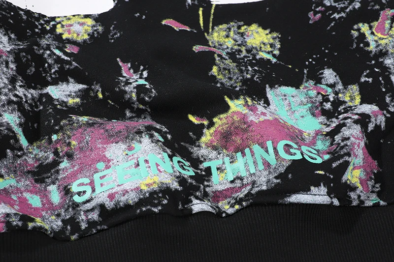 Граффити фейерверк стрела 19ss Off-White OW для мужчин/женщин Осень Зима Хлопок Мода Повседневная Свободная Толстовка с капюшоном куртка